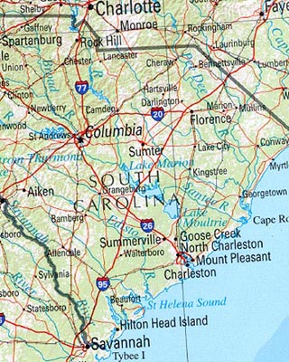 maps of south carolina