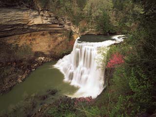 View of Burgess Falls, Burgess Falls State National Park, Tennessee, USA