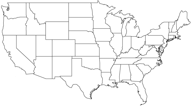Blank Map Of Us