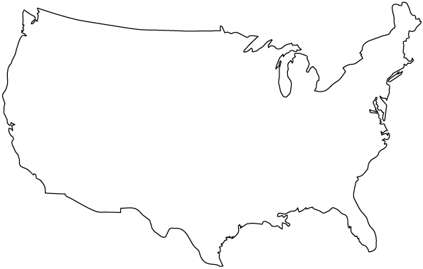 outline map of united states of america United States Outline Map outline map of united states of america