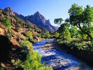 virgin river zion national park, utah