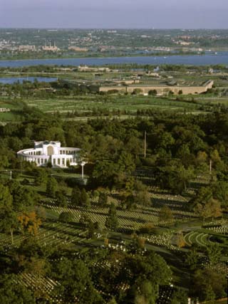 Aerial View of the Pentagon and Arlington Cemetery, Virginia