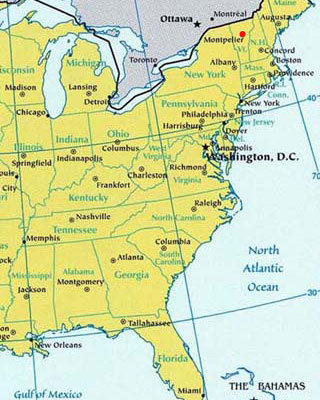 vermont latitude and longitude