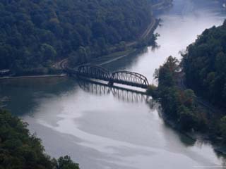 Railroad Bridge Over the New River, West Virginia