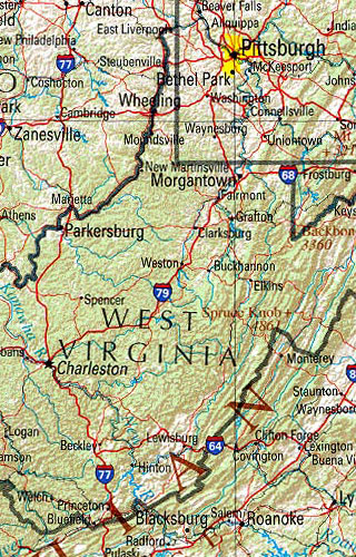 west virginia maps