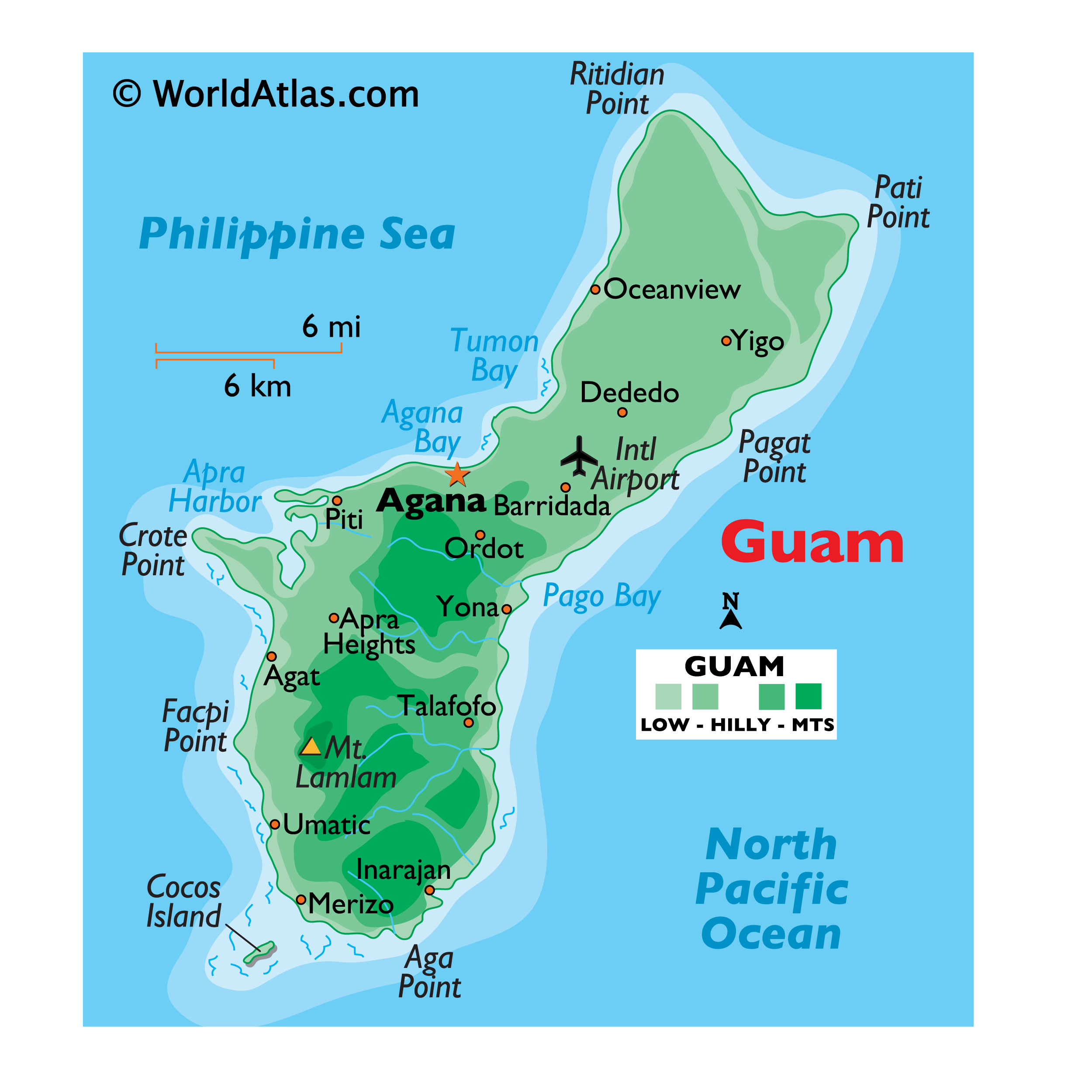 Guam Large Color Map