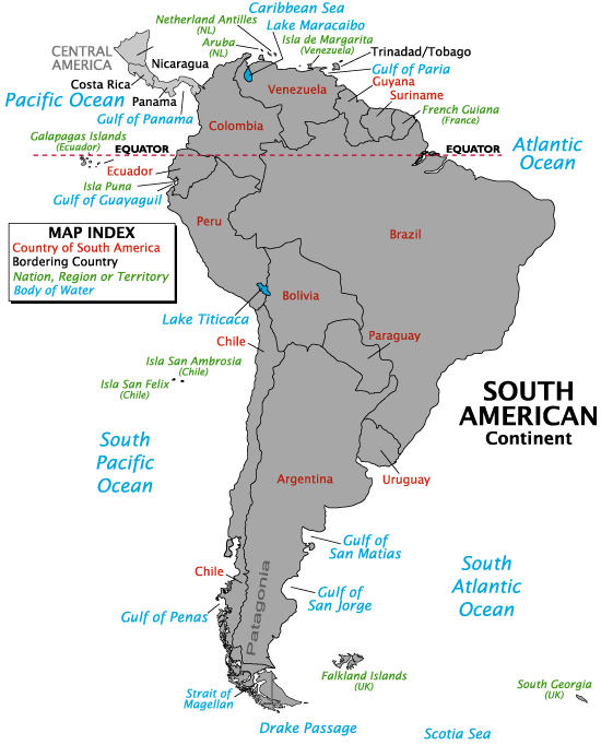 Political Map Of South America Worldatlas Com