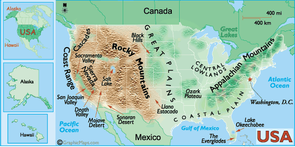 Map Of Usa Showing States And Major Cities