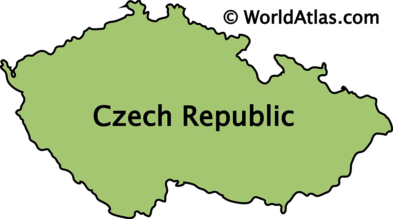 Secondary Outline Map of Czech Republic Outline Map of Czech Republic