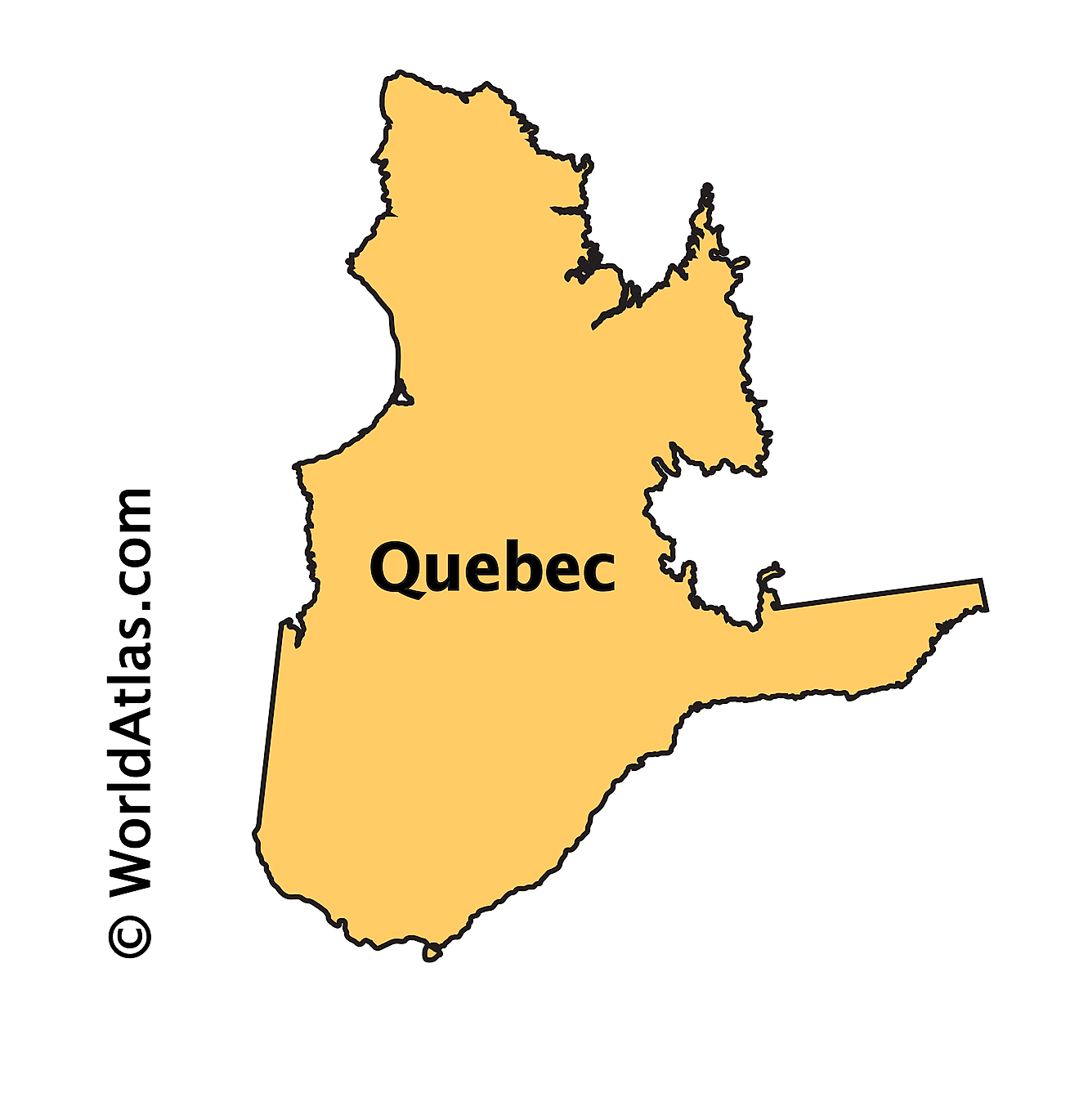 Secondary Outline Map of Quebec Outline Map of Quebec