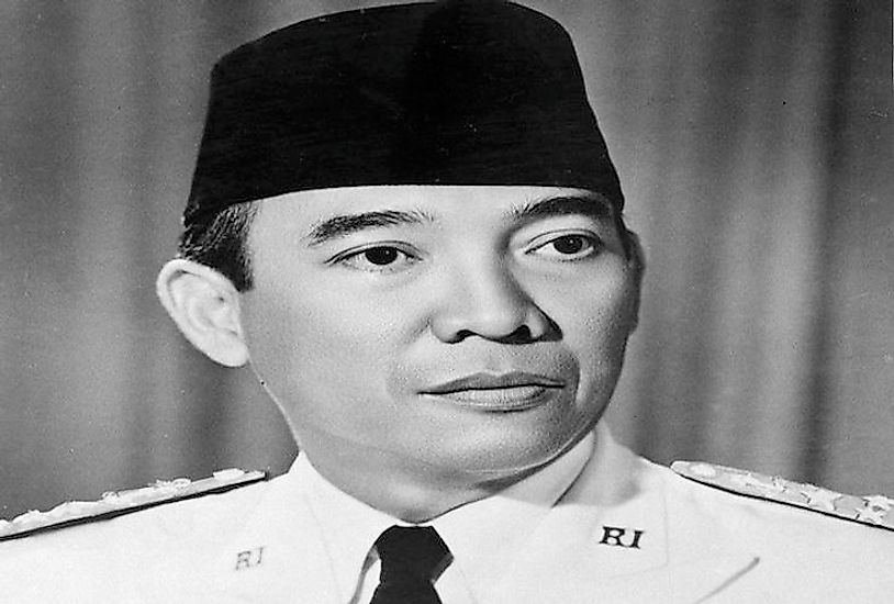 An official portrait of former Indonesian President Sukarno