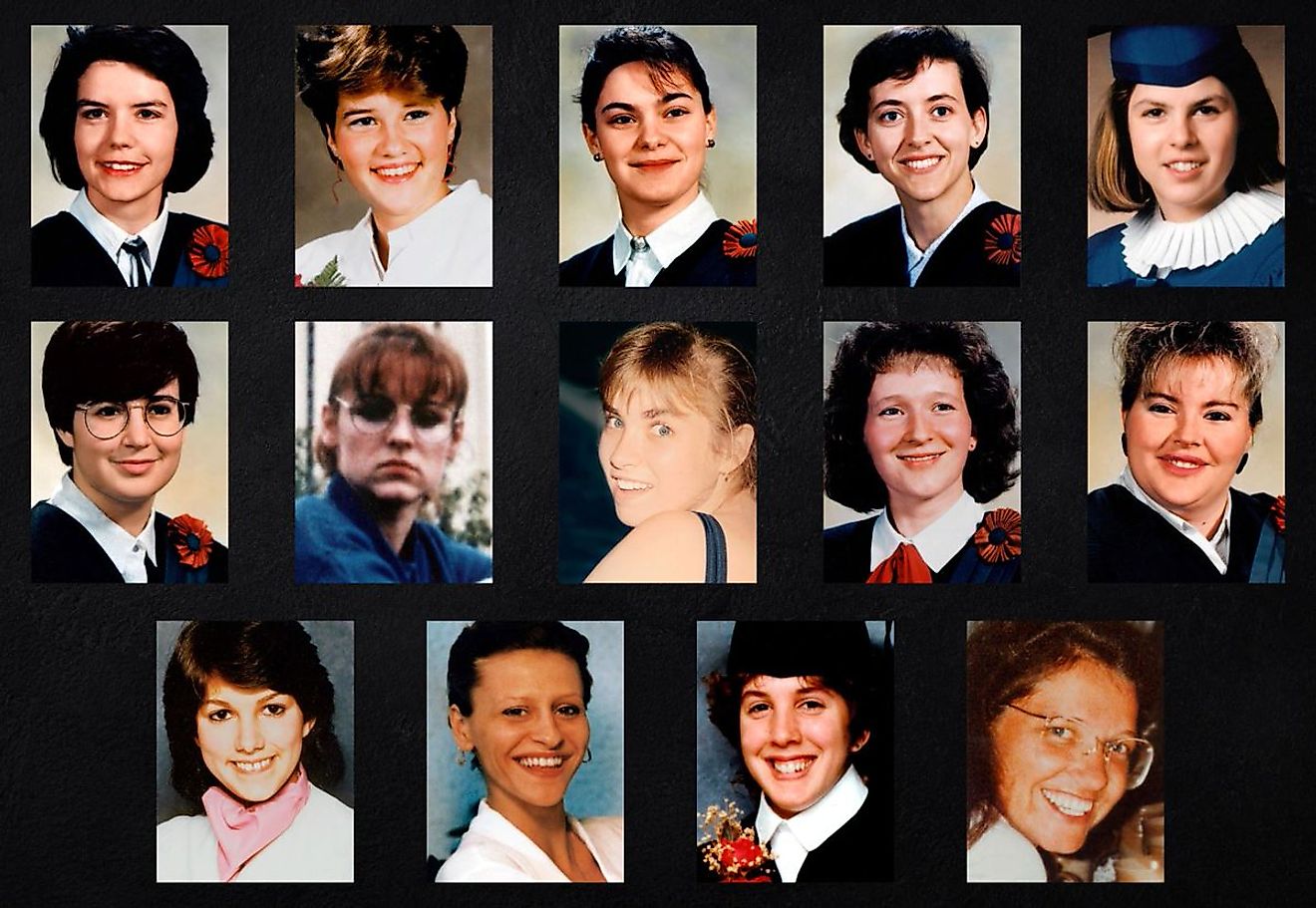 The 14 victims of the ecoly polytechnique massacre.