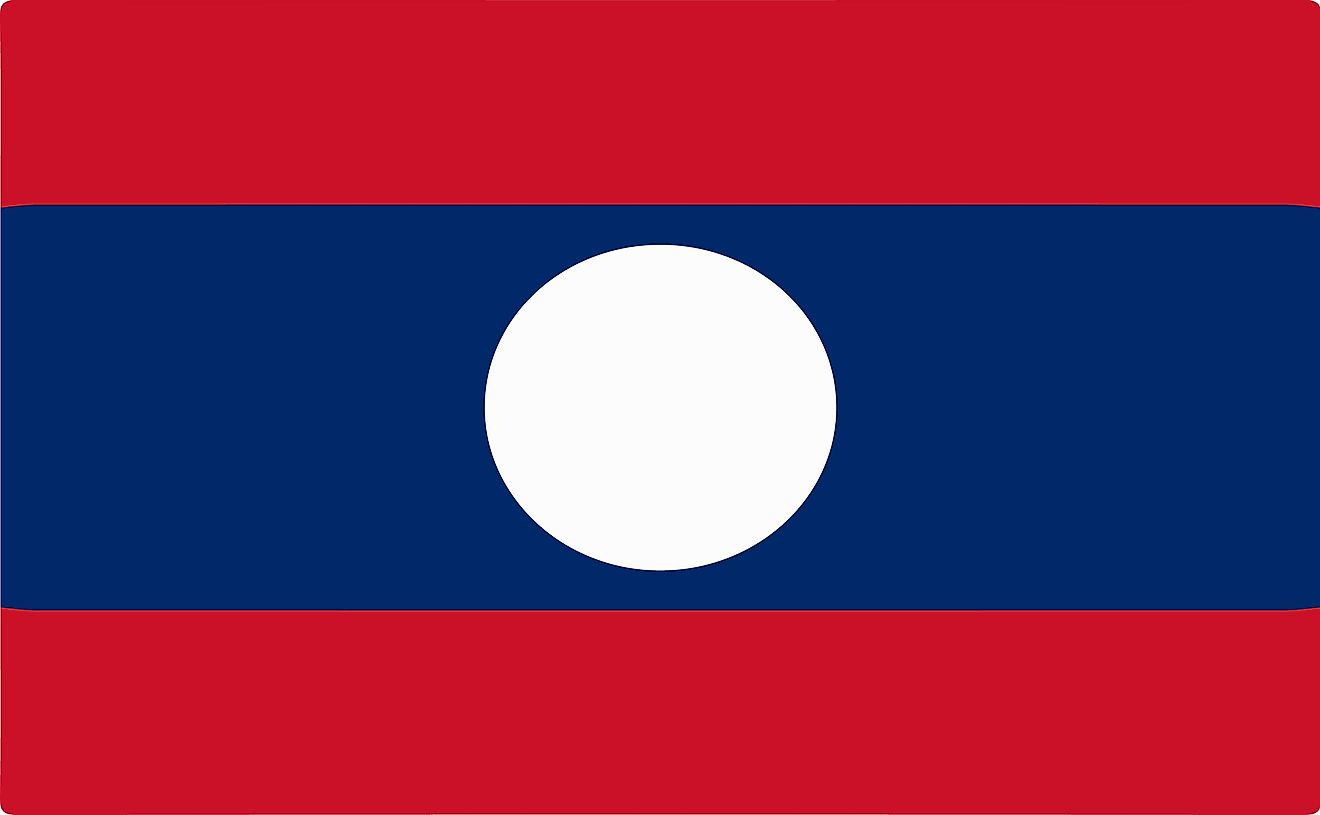 The flag of Laos. 