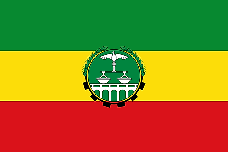  State flag of Ethiopia between May 28, 1992 and February 6, 1996. Image credit: Thommy/Wikimedia.org