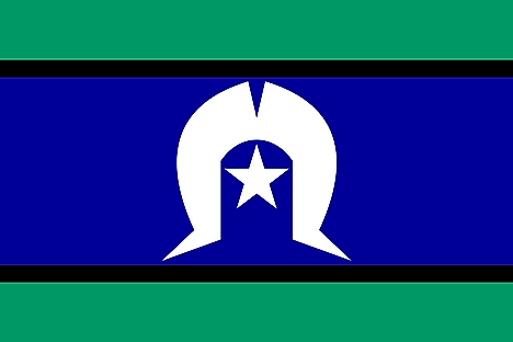 This flag represents the  Indigenous peoples of the Torres Strait Islands, part of Queensland, Australia