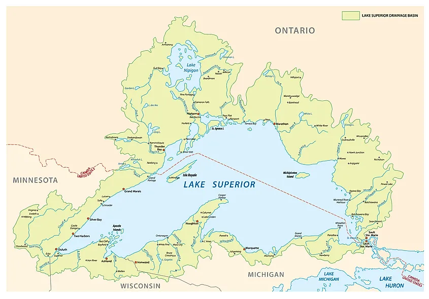 Lake Superior map