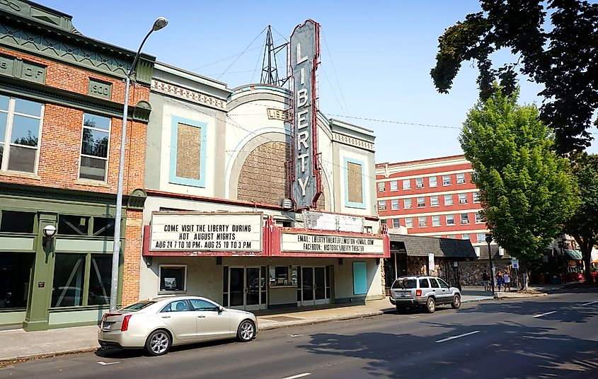 The historic Liberty Theater in downtown Lewiston, Idaho