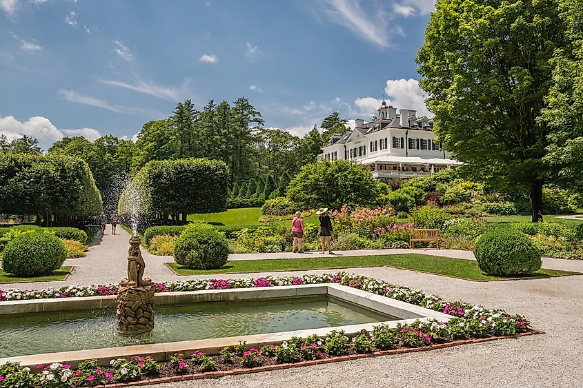 The Mount in Lenox, Massachusetts, was the country home of the writer Edith Wharton in the early 1900s.