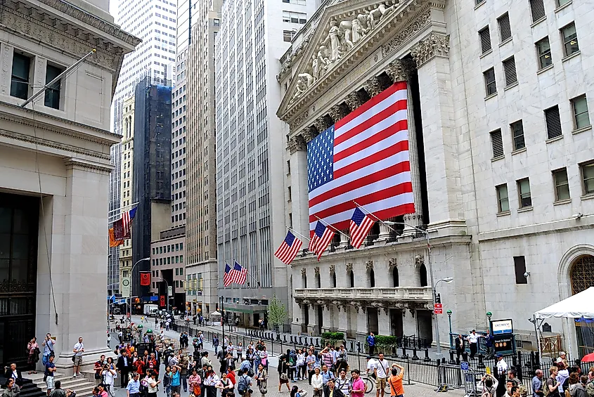 The historic New York Stock Exchange on Wall Street
