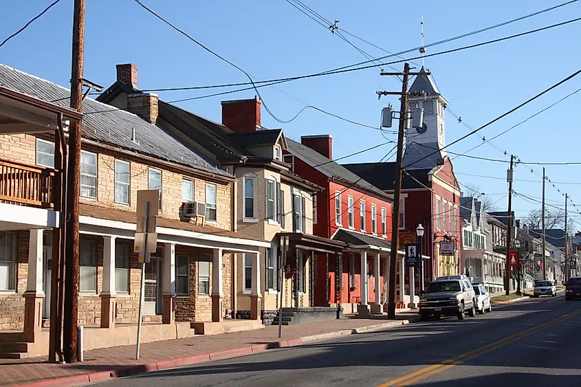 View of downtown Boonsboro in Maryland.