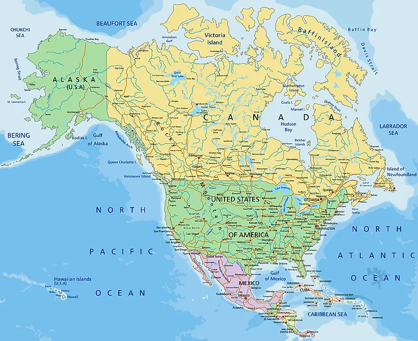 North America map