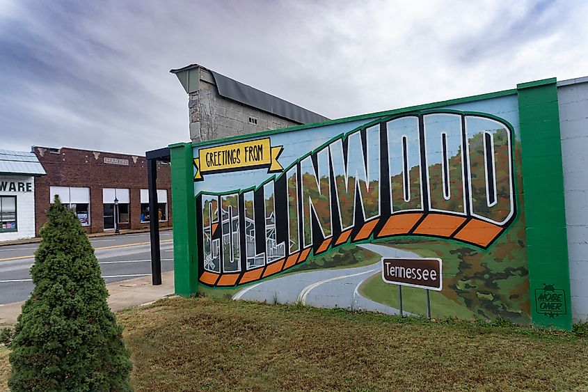 Sign in downtown Collinwood, Tennessee.