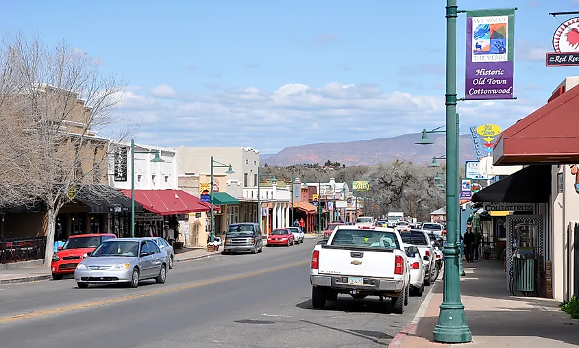Historic area in the town of Cottonwood, Arizona.