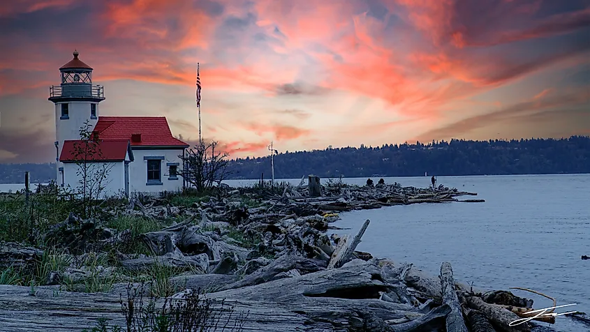 Lighthouse on Vashon Island in Washington state.