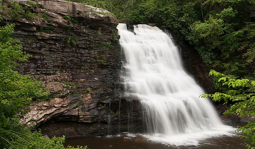 Muddy Creek Falls at Swallow Falls State Park in the Deep Creek Lake region, Maryland