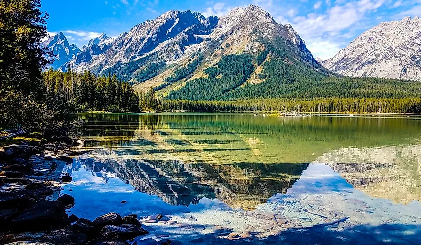 Leigh Lake in Grand Teton, Wyoming.