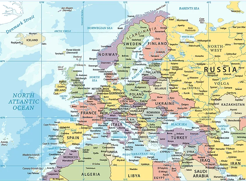 Europe map