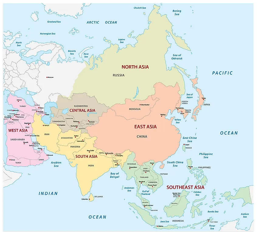 Asia map