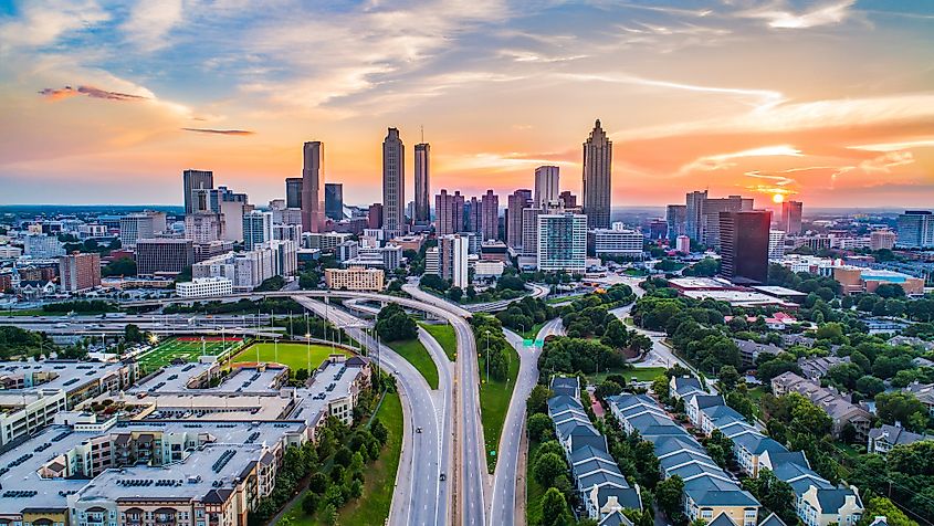 The downtown Atlanta, Georgia skyline