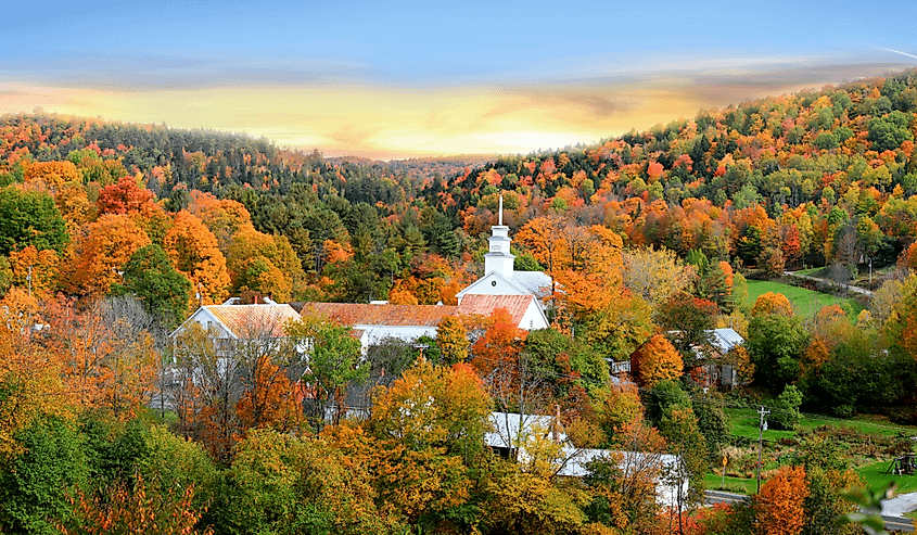 Topsham village in Vermont