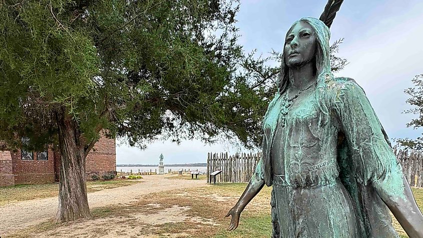 The Pocahontas statue is a favorite spot for a photo. Image credit: Bryan Dearsley