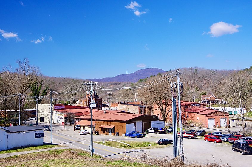 View of Oliver Springs, Tennessee, from State Route 62.