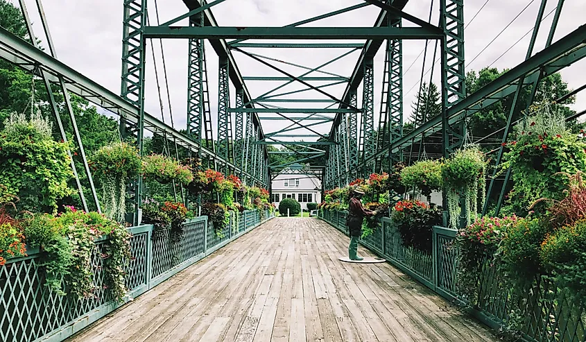 Walkway over beautiful Farmington Canal