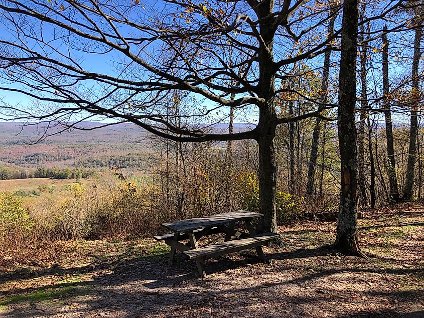View southeast from the summit of Hoye-Crest on Backbone Mountain, Garrett County, Maryland