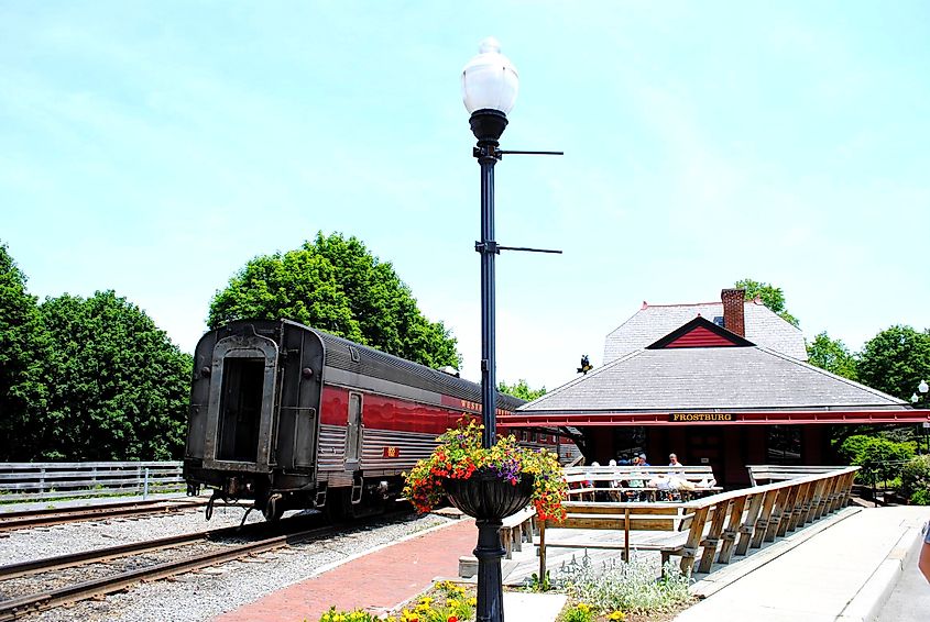 The train station in Frostburg, Maryland