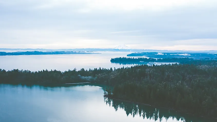 Landscape of Puget Sound Washington State.