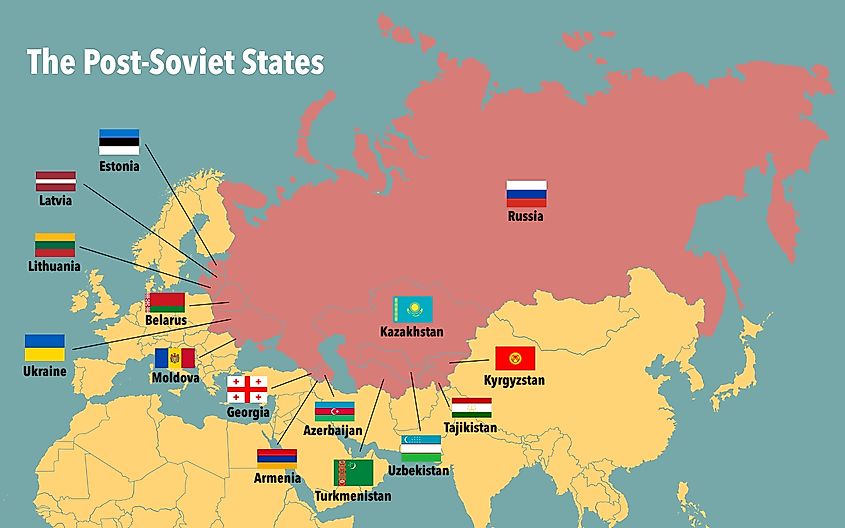 The modern countries of the former Soviet Union