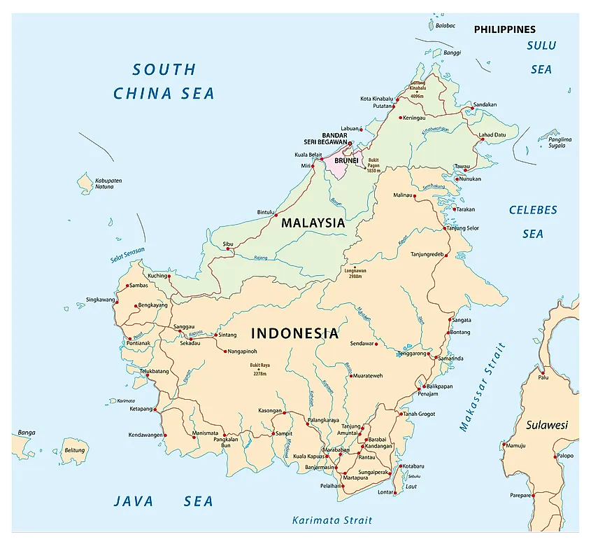 Borneo map