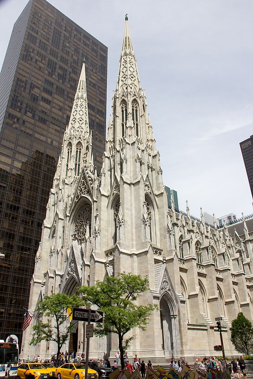 The largest Catholic Church in New York, A view of St. Patrick's Cathedral in Manhattan, New York City