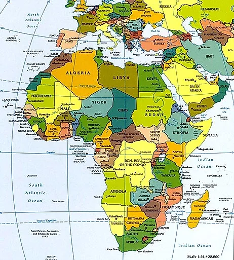 Africa political map
