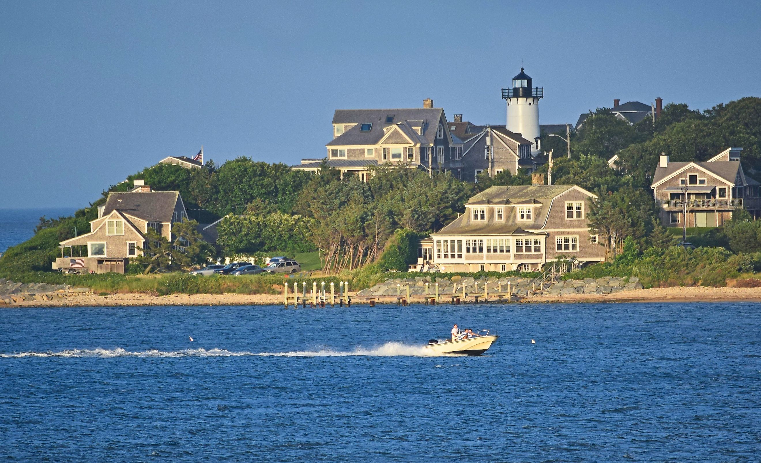 A lighthouse in Oak Bluffs, Massachusetts.
